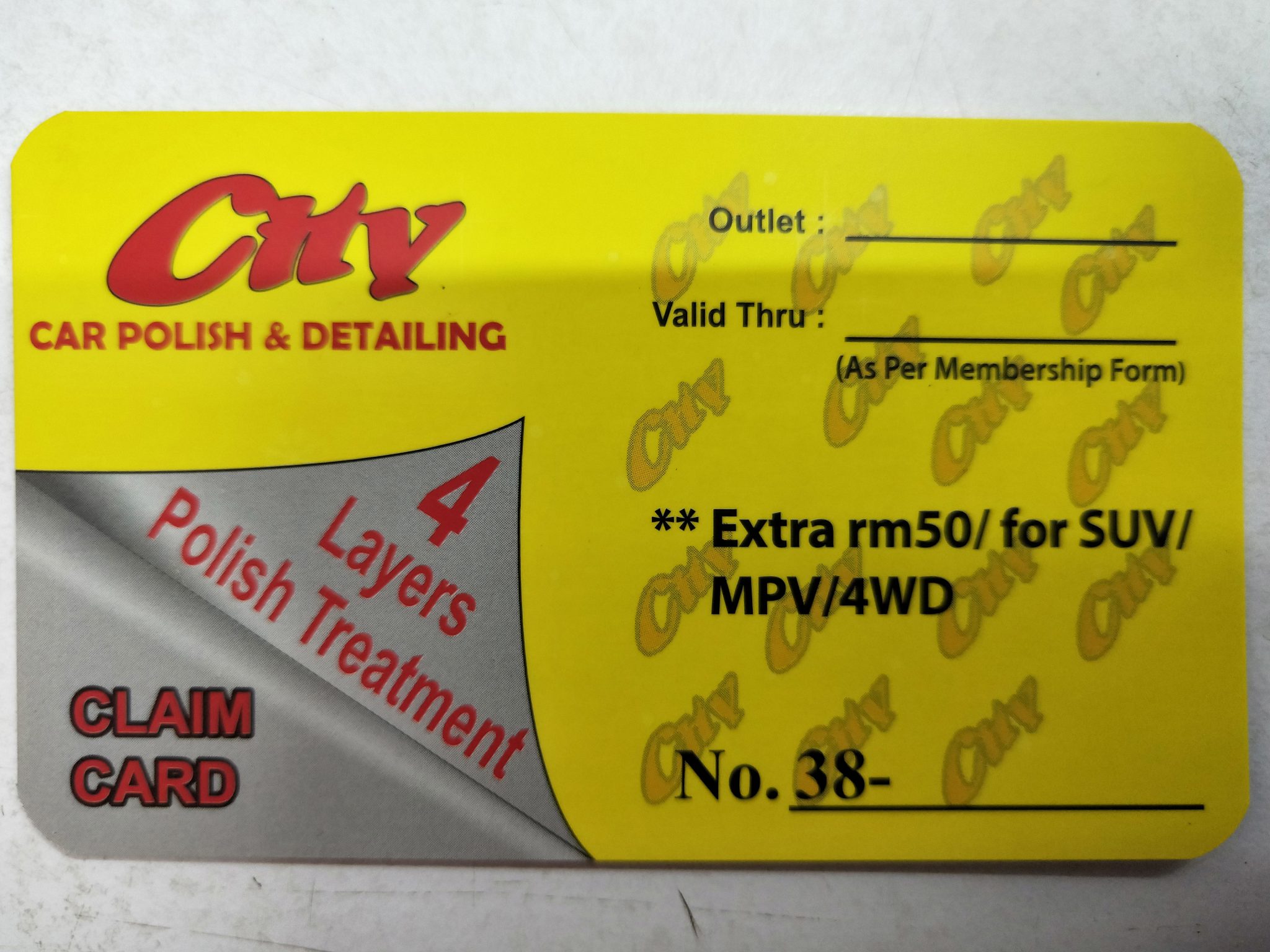 4 LAYERS POLISH TREATMENT CLAIM CARD Setapak Central